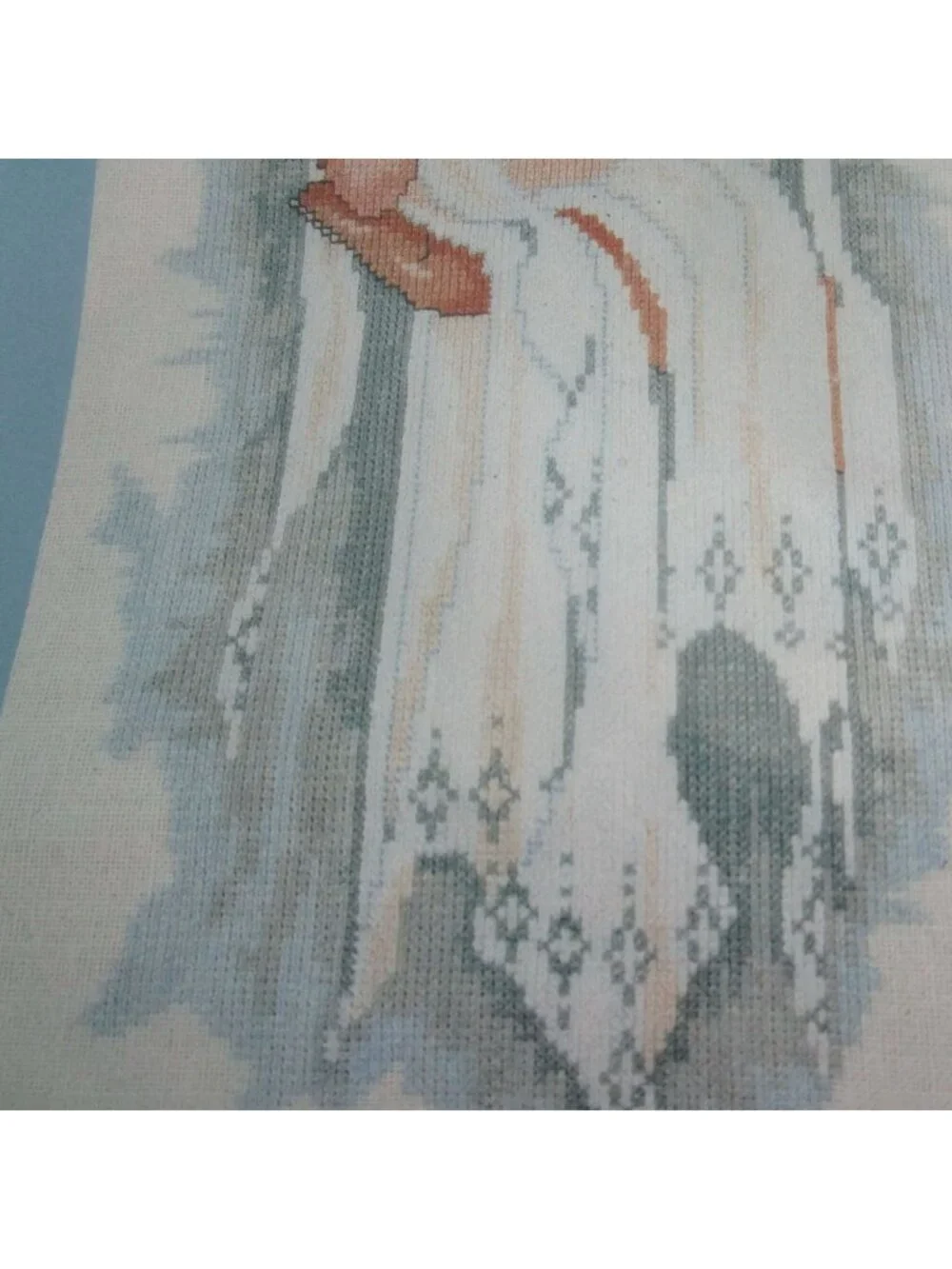 Hands of God Baby Cross Stitch Kit Maria Van Scharrenburg 8346 Linen Floss Open